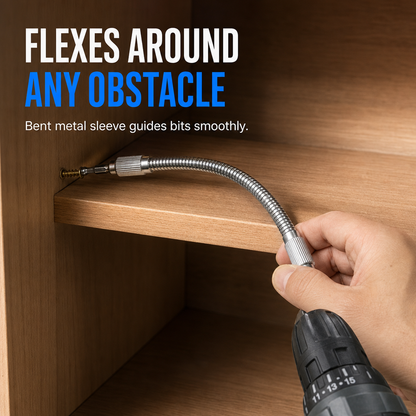 🛠️ Flexible Drill Bit Extension Shaft - 360 Degree Universal Screwdriver Adapter 🔩