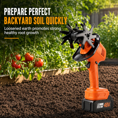 🌱 Cordless Electric Handheld Garden Tiller - Battery Powered Soil Cultivator 🌿