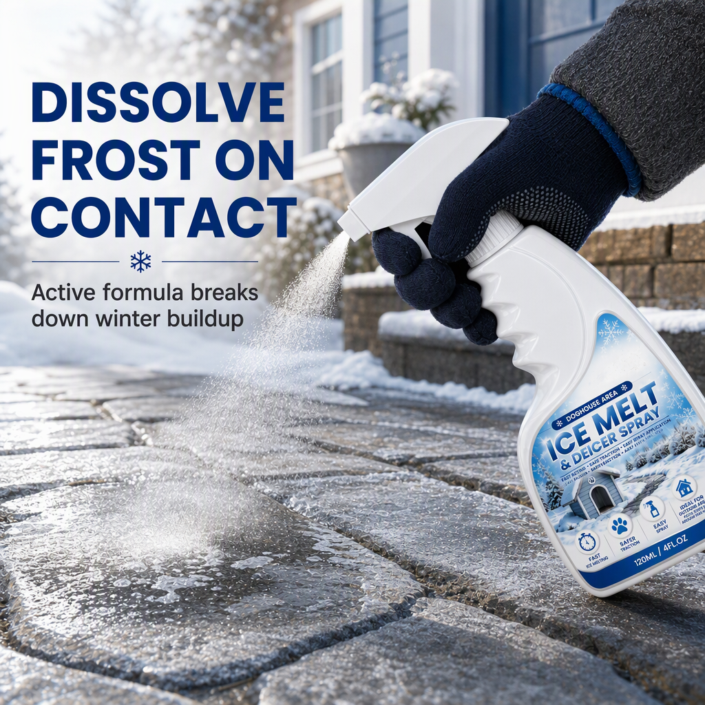 ❄️ Outdoor De-Icing Spray – Clear Frost from Steps & Walkways