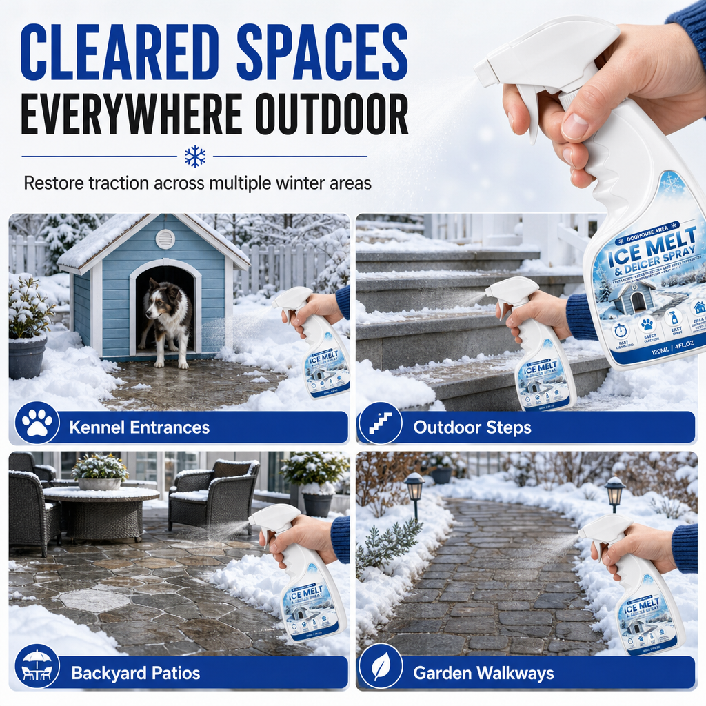 ❄️ Outdoor De-Icing Spray – Clear Frost from Steps & Walkways
